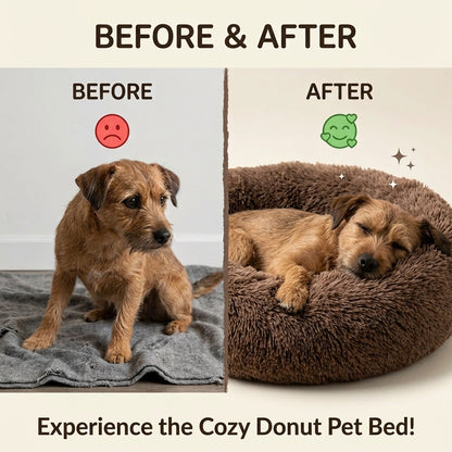 Cozy Donut Pet Bed — Calming & Washable